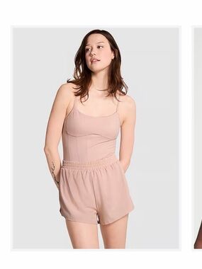 PINK Victoria's Secret Lightweight Athletic Shorts Set in Blush Pink